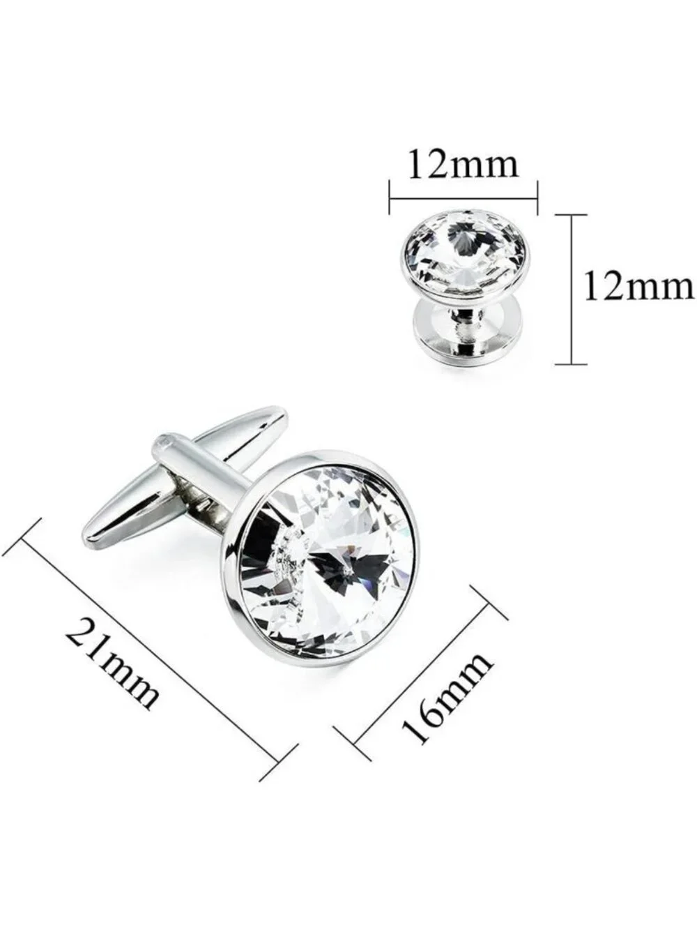 Elegant Cufflinks & Shirt Studs Set for Men - Gift Boxed Jewelry for Weddings